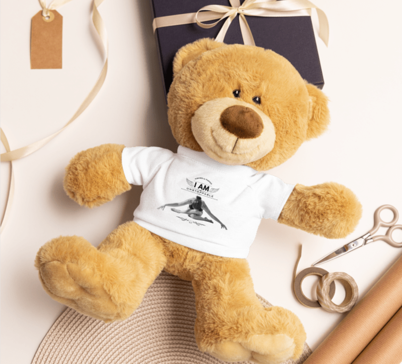 I Am Unstoppable™ 🧸 Serenity Pose Yoga Bear Rock'n a Tee - Your Daily Reminder to Align, Breathe, and Believe